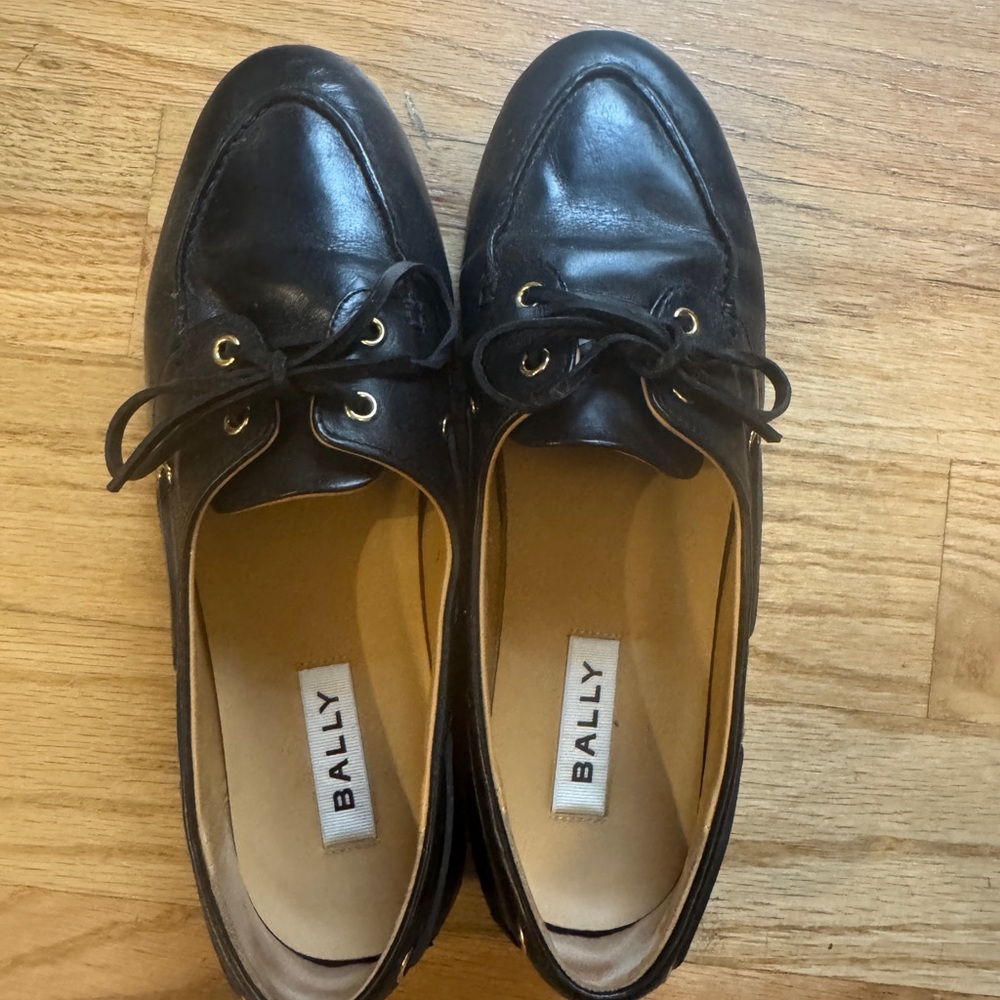 Bally Black Leather Loafers